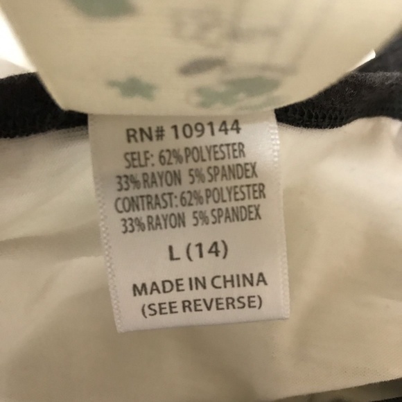 Girls Lily Blue LS Raglan Paris Gray White T Shirt - Picture 7 of 7